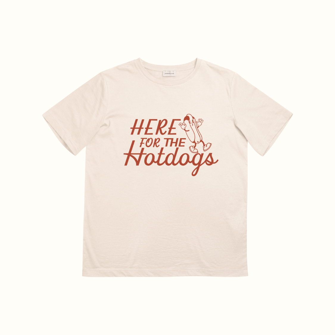 Here for Hotdog Graphic T-Shirt-1