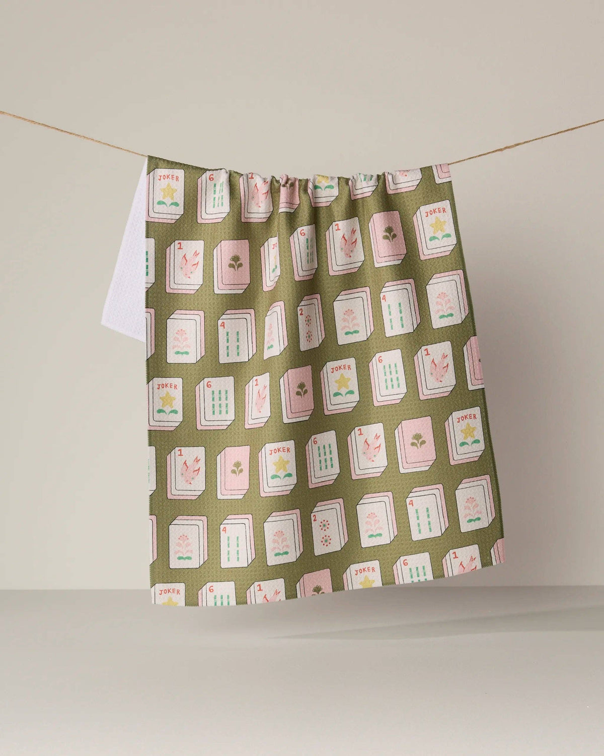 Flower Tiles Tea Towel-1