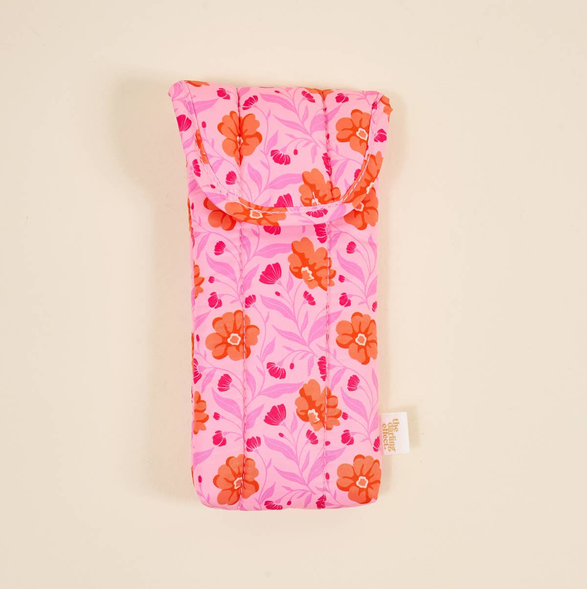 Puffy Sunglasses Case–Poppin' Petals Hot Pink-zoom-1