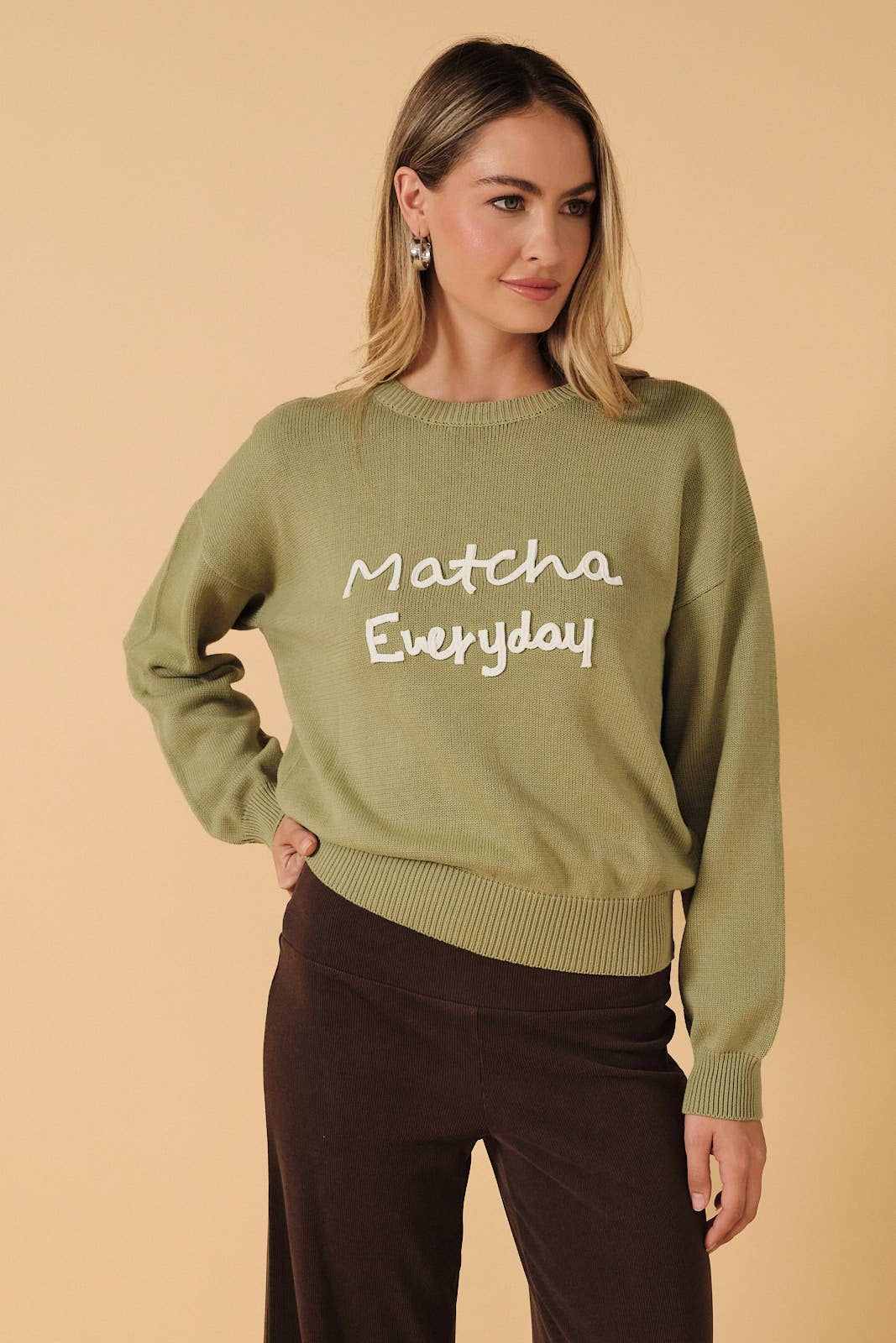 "MATCHA EVERYDAY" SWEATER-1