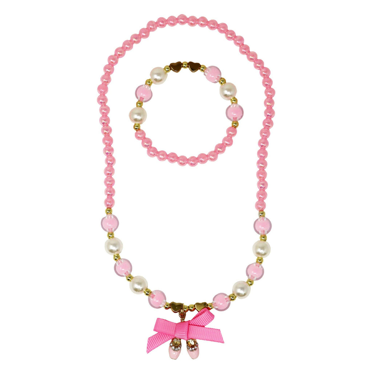 Ballerina Bow Necklace & Bracelet Set-1