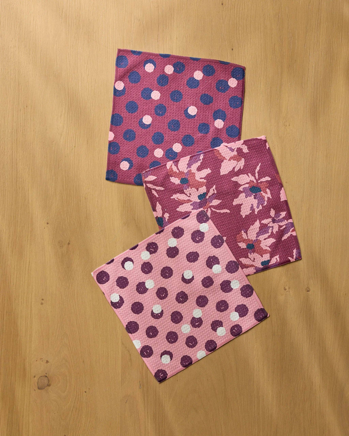 Mulberry Bloom Dot Dishcloth Set-1