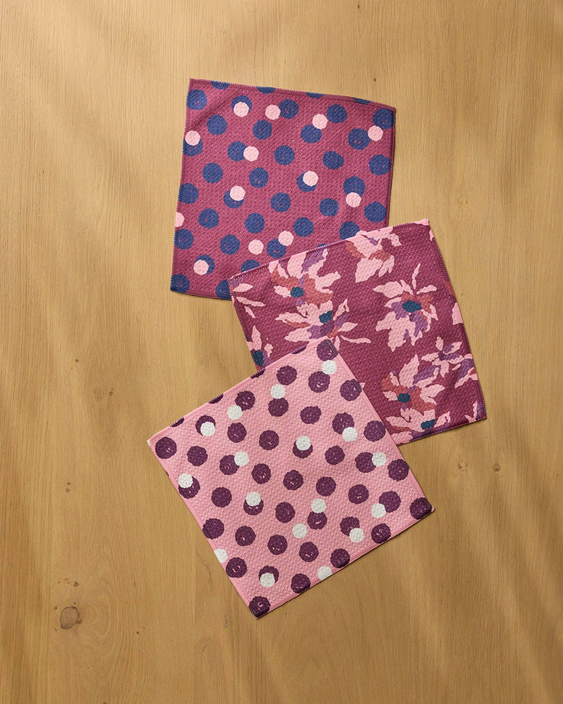 Mulberry Bloom Dot Dishcloth Set-zoom-