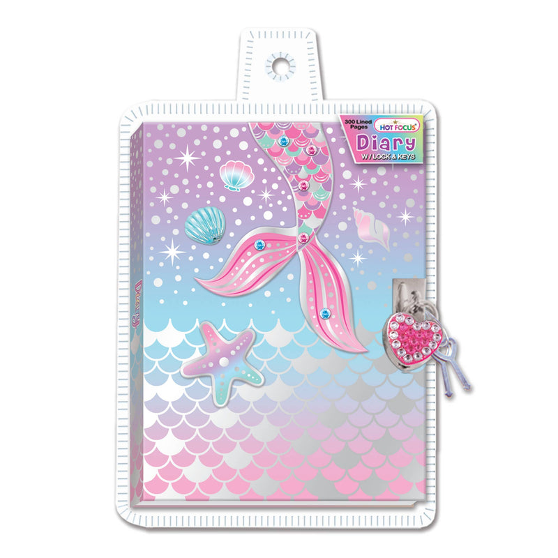 Diary with Lock & Keys, Mermaid Vibes-zoom-
