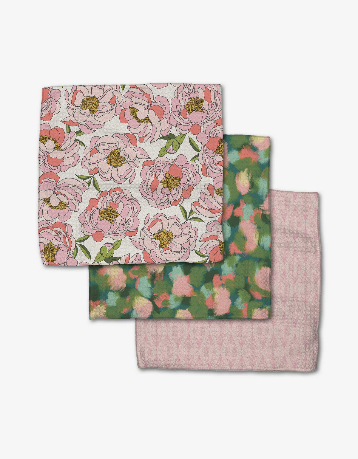 Peony Paradise Dishcloth Set-zoom-1