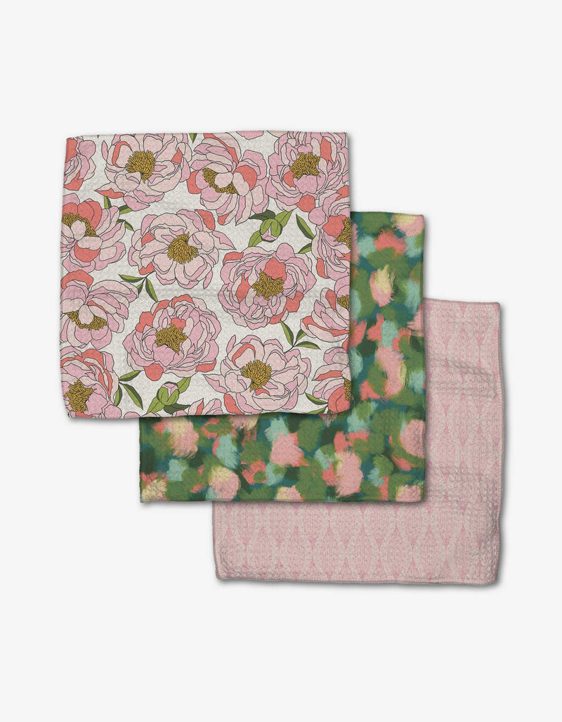 Peony Paradise Dishcloth Set-zoom-