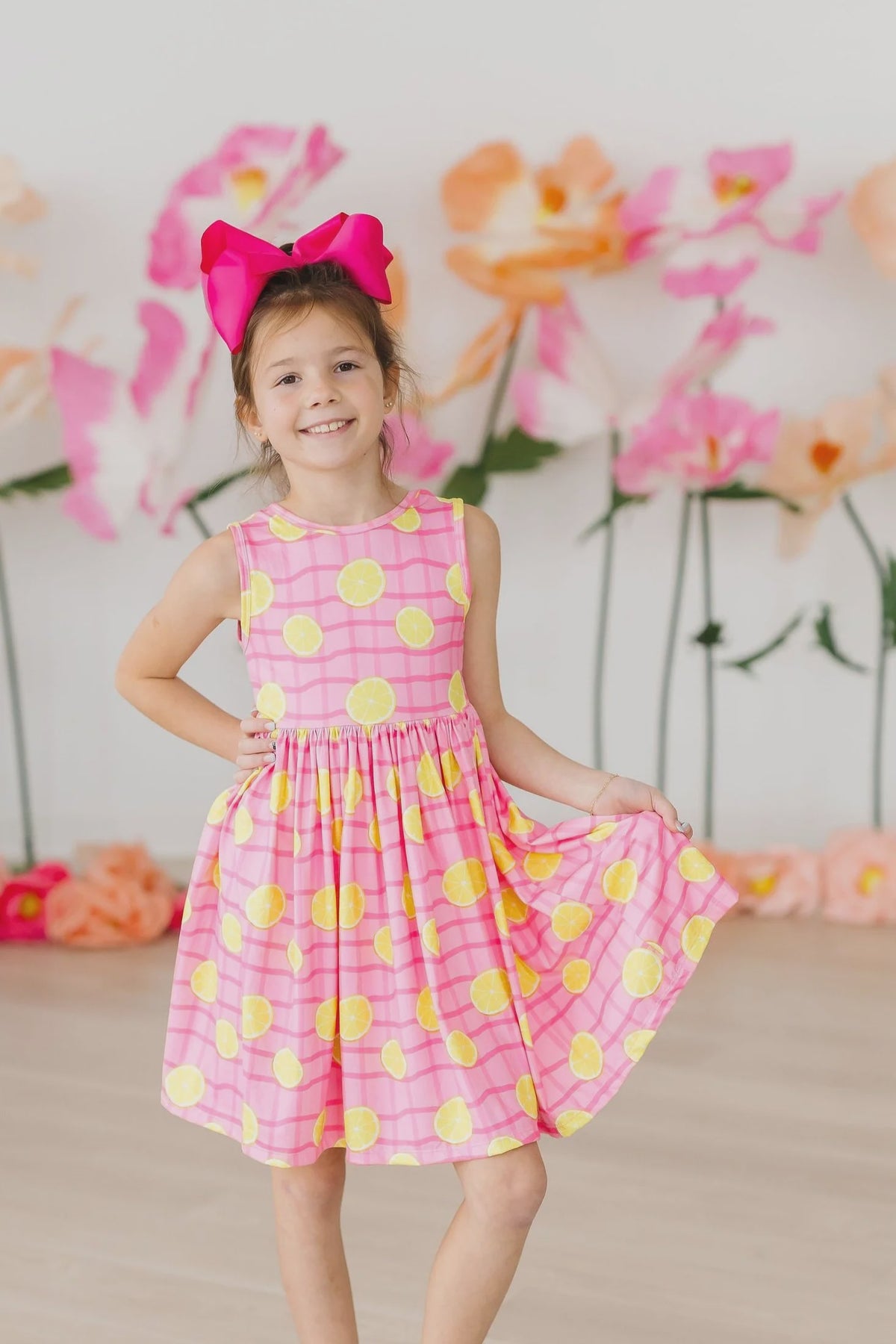 Pink Lemonade Tank Twirl Dress-1