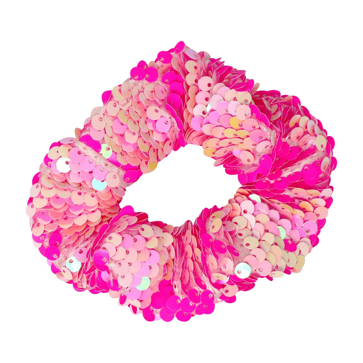 Pink Sequin Hair Scrunchie-zoom-1