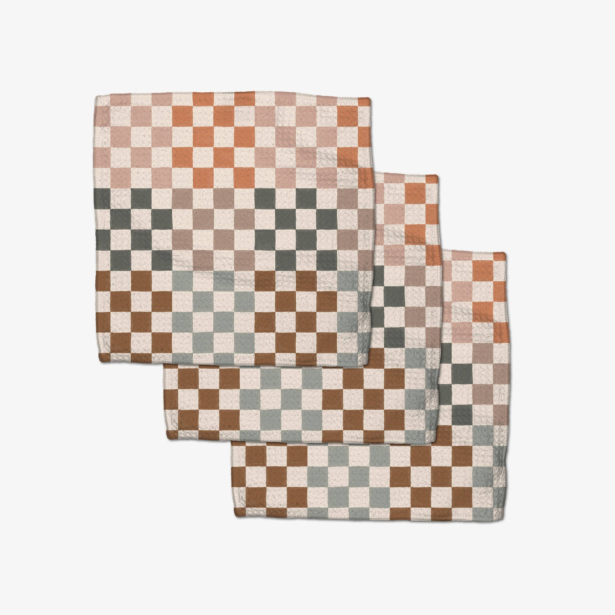 Autumn Checkers Dishcloth Set-1