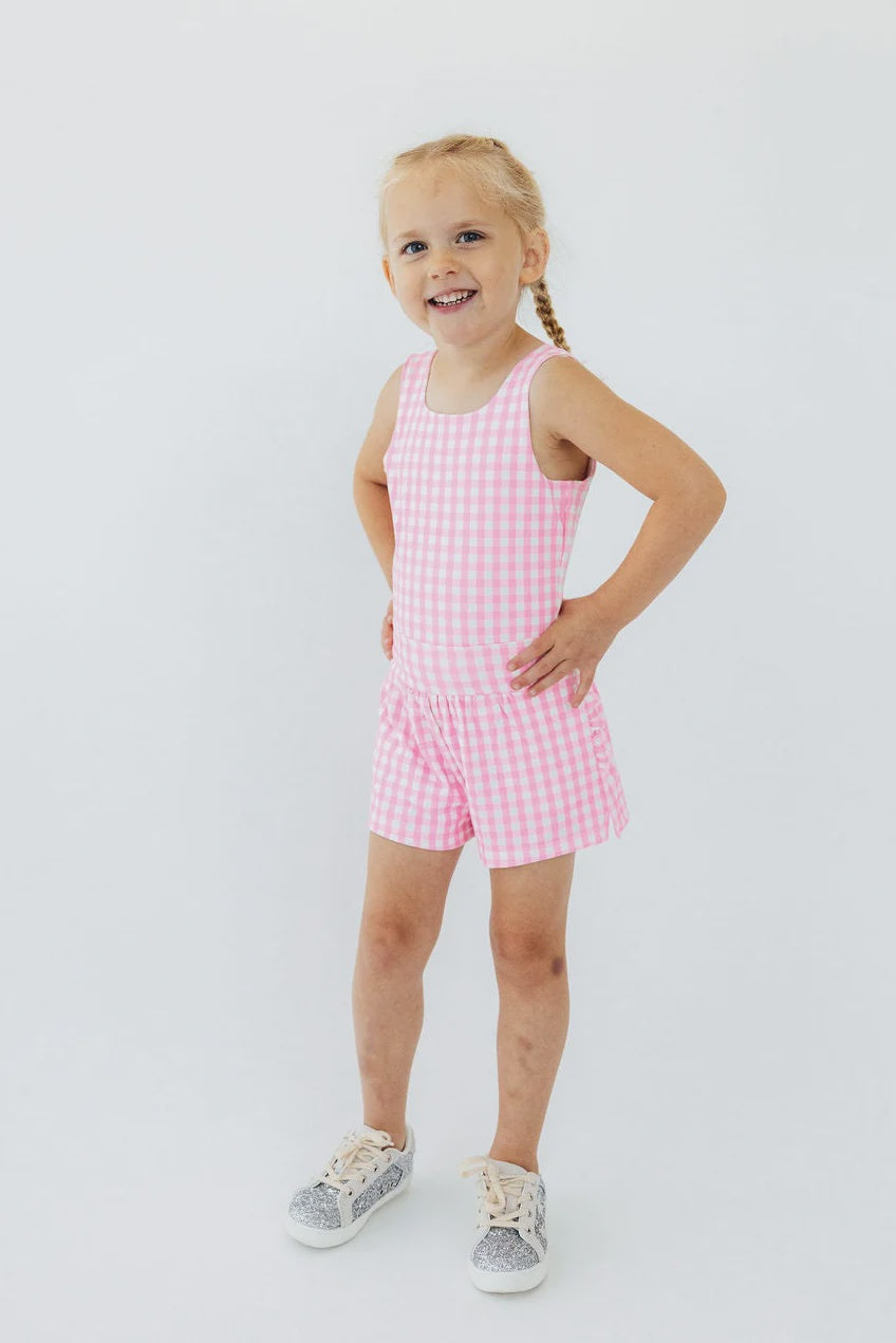 Go-Getter Gingham Active Romper-zoom-1