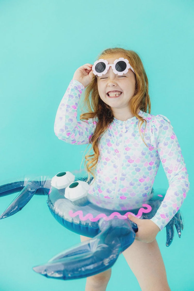 Mermaid Scales L/S Flutter One-Piece Swimsuit-zoom-