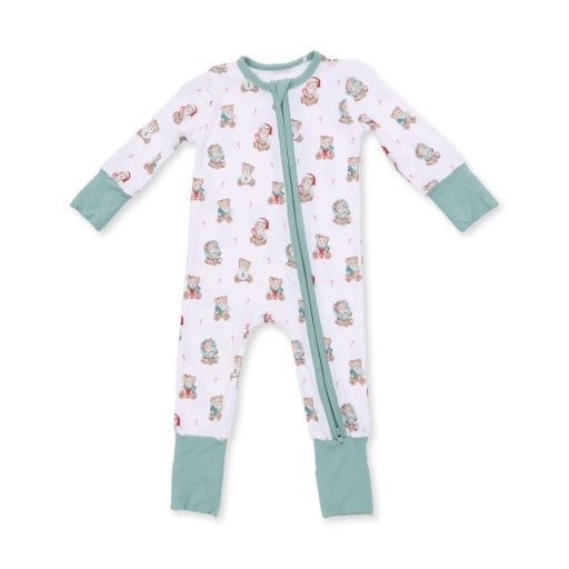 Christmas Teddy Bears Uni - Convertible Romper-zoom-