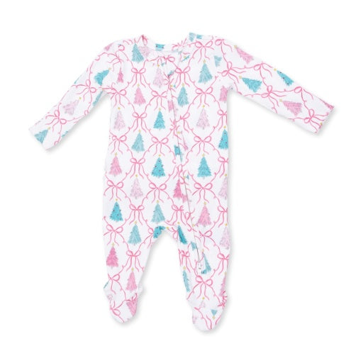 Bow Trellis Tree - 2 Way Zipper Footie-zoom-