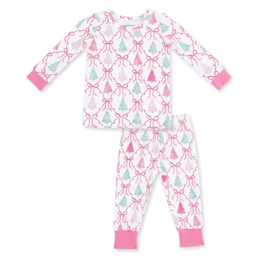 Bow Trellis Tree - Long Sleeve Loungewear Set-zoom-