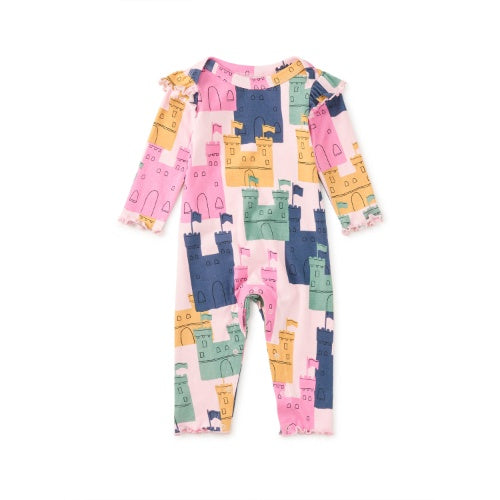 RUFFLE SHOULDER BABY ROMPER