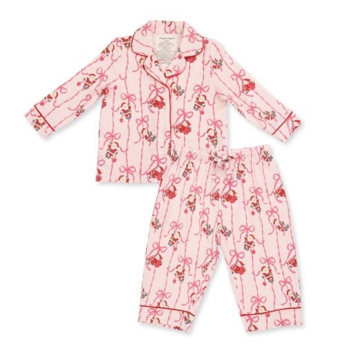 Bows & Santa - Kids PJs-zoom-