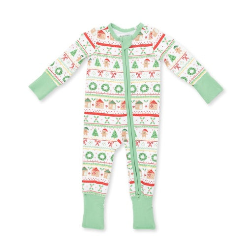 Gingerbread Fair Isle Uni - Convertible Romper-zoom-1
